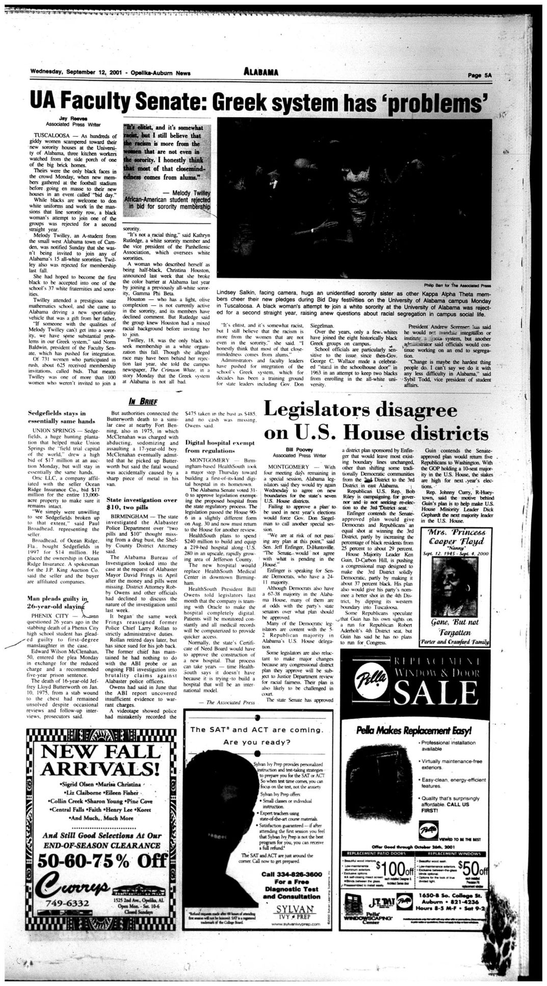 Wednesday, Sept. 12, 2001